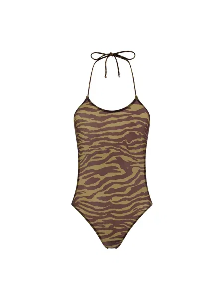 Strój kąpielowy The Attico w zebrę zielony