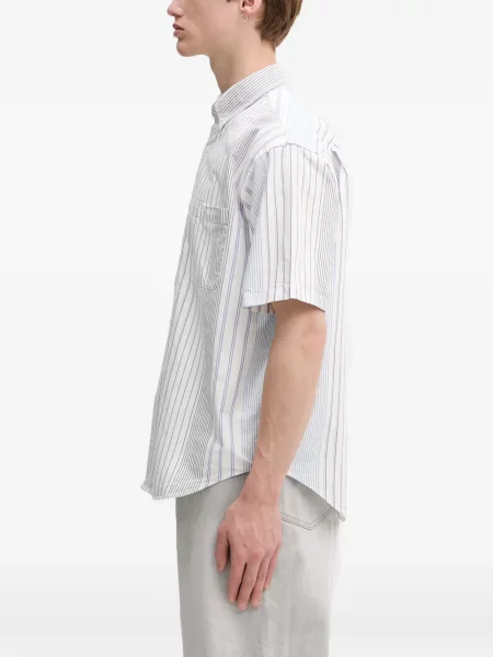 Cămașă Beams din țesătură twill alb