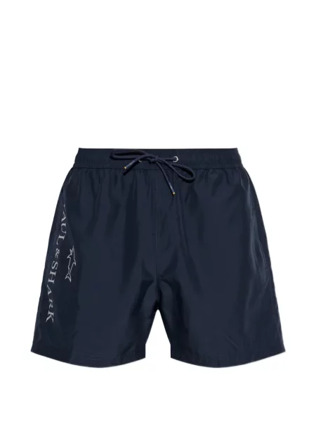 Kąpielówki Paul & Shark z autografem niebieskie