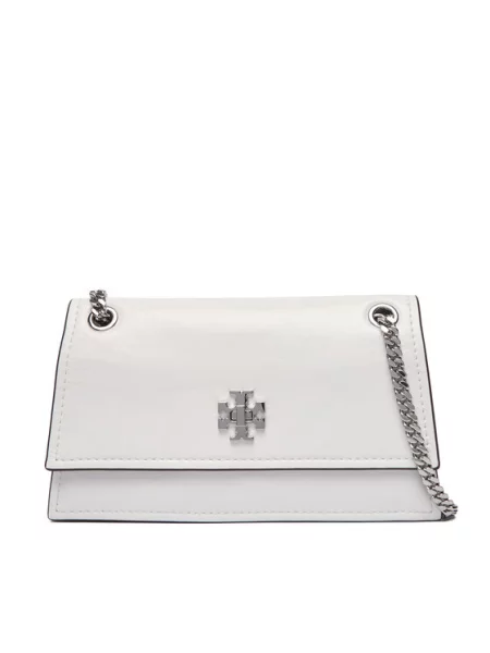 Ročna torba Tory Burch Kira Turnlock Mini Bag bela