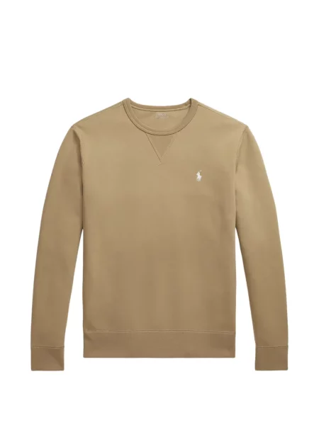 Tricou polo Polo Ralph Lauren cu glugă cu blană cu broderie roșu