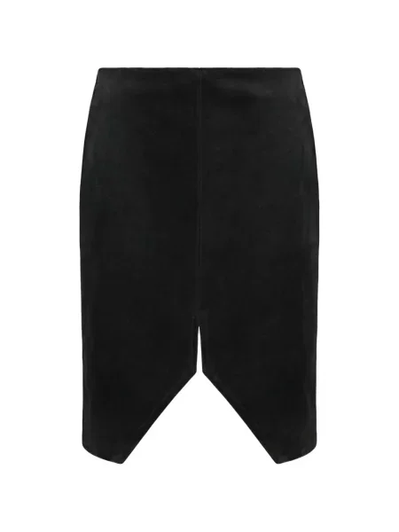 Fustă Tatuna de catifea asimetrică negru