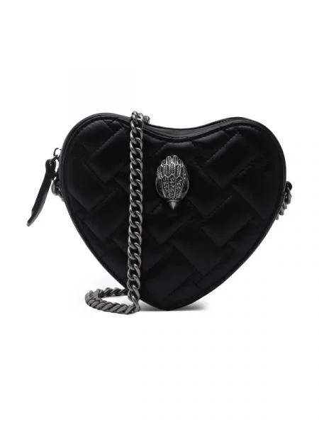 Kurt Geiger De piele geantă poștaș HEART negru