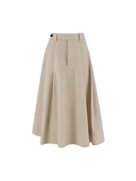 Spódnica Brunello Cucinelli popelinowa beżowa