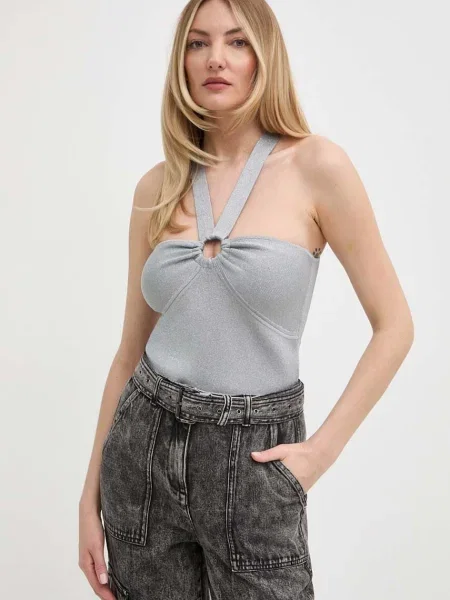 Halenka MICHAEL Michael Kors stříbrná vzorovaná