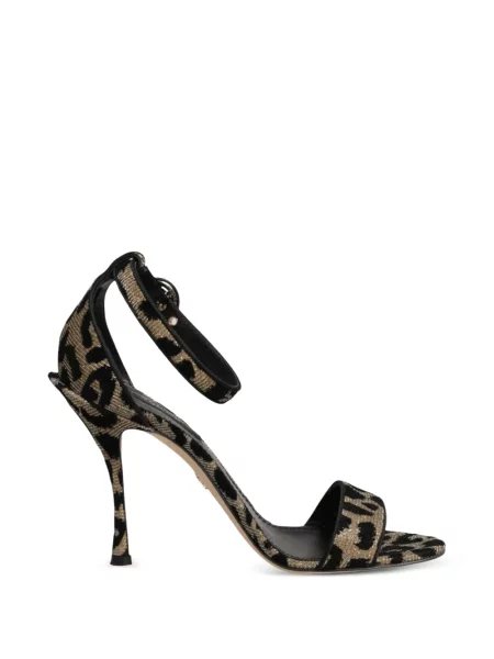 Sandale Dolce & Gabbana cu imagine cu model leopard cu bretele
