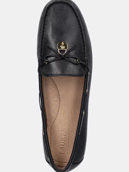 Кожаные мокасины Lauren Ralph Lauren черные