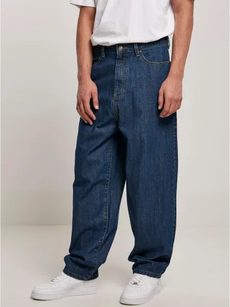 Дънки straight leg Urban Classics синьо