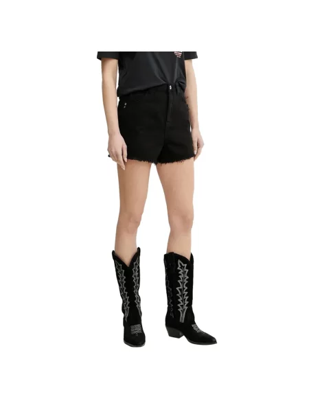 Szorty jeansowe Patrizia Pepe czarne