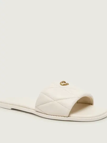 Coach De piele șlapi HOLLY alb