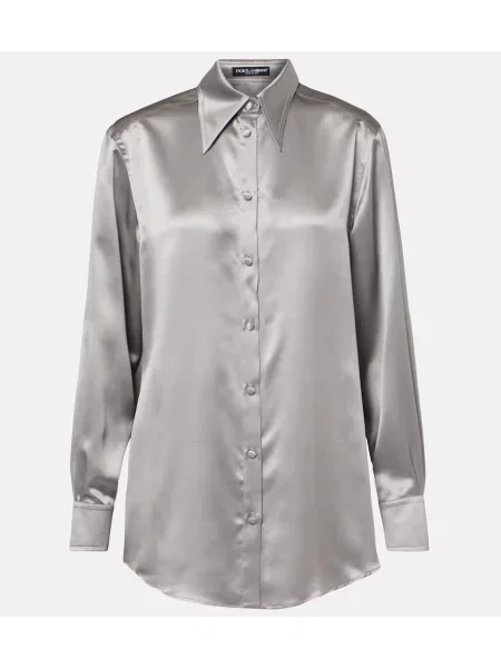 Cămașă Dolce&gabbana de mătase gri