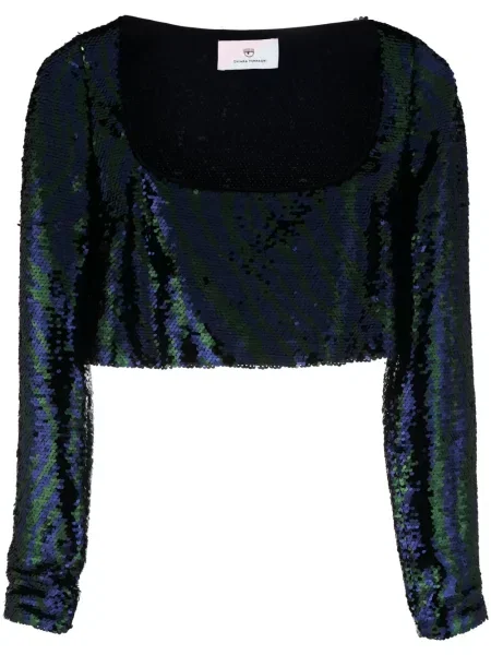 Cropp top Chiara Ferragni cu paiete albastru