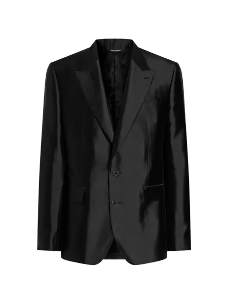 Geacă Dolce & Gabbana de mătase negru