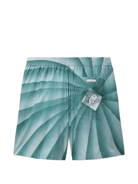 Pantaloni scurți Versace cu imagine albastru