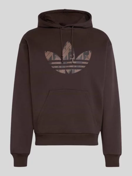 Bluza z kapturem o kroju regular fit z mieszanki bawełny z nadrukiem z logo Adidas Originals