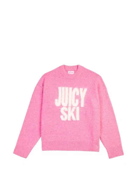 Pulover Juicy Couture cu decolteu rotund roz