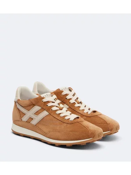 Sneakerși Hogan din piele de căprioară maro