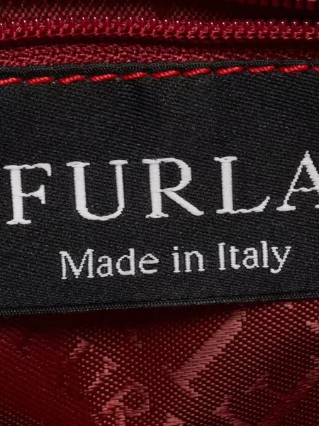 Geantă shopper Furla cu autograf roșu
