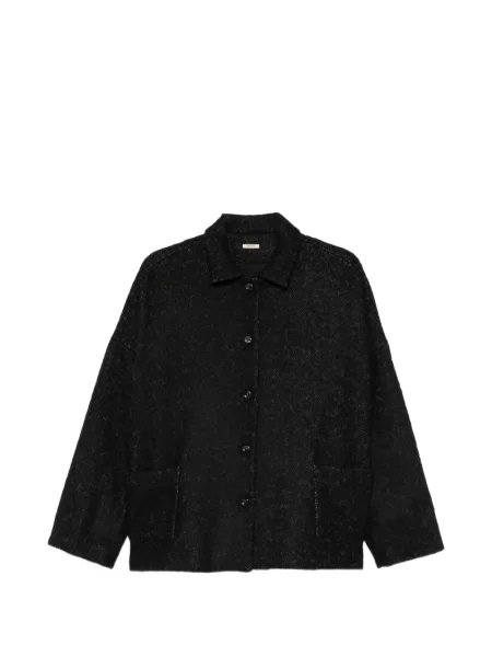 Geacă Apuntob cu model herringbone negru