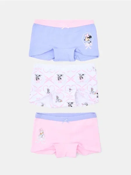 Sinsay boxerky s potiskem 3 pack Minnie Mouse levandulová