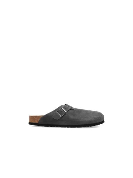 Chodaki Birkenstock zamszowe szare