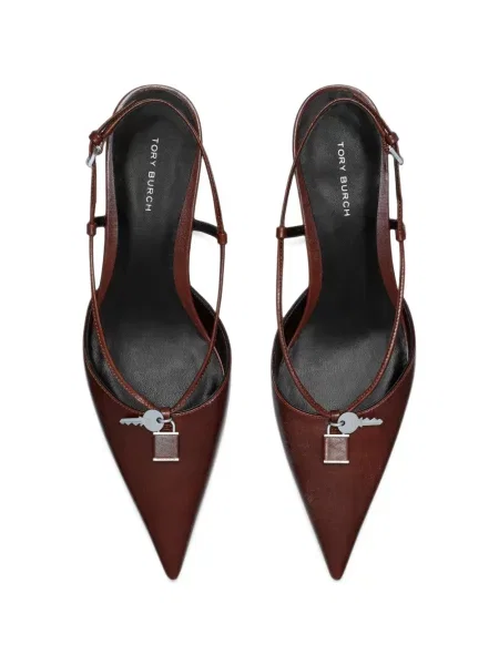 Pantofi cu toc Tory Burch cu toc jos maro