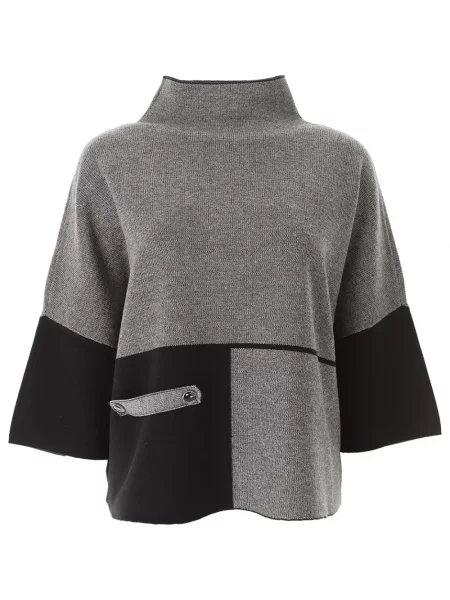 Sweter z golfem Joseph Ribkoff do golfa szary