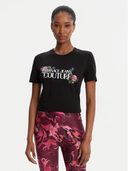 Versace Jeans Couture Tričko zelená / ružová biela čierna