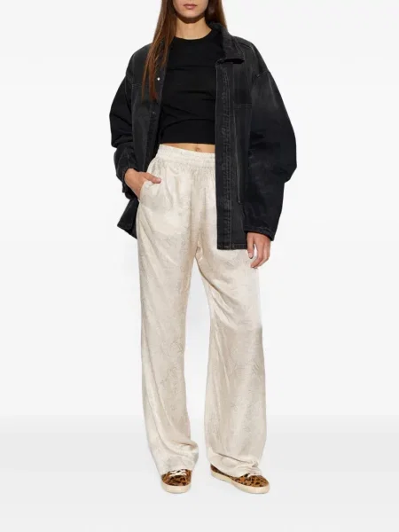 Gėlėtos bėgimas kelnės Golden Goose balta