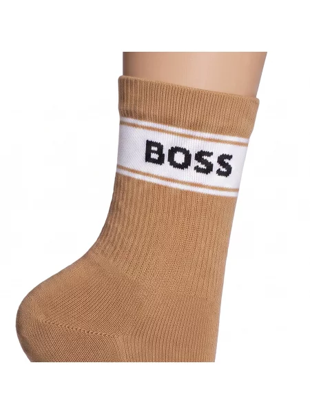 BOSS BLACK Șosete 3P QS Rib Stripe CC alb