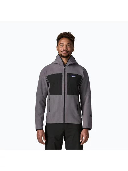 Кофта трекінгова Patagonia R2 TechFace Hoody may grey сірий