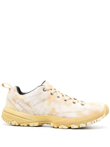 Sneakerși Merrell din piele de căprioară auriu
