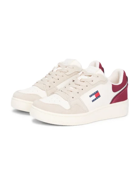 Sneakerși Tommy Jeans alb