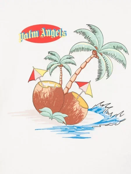 Μπλούζα Palm Angels λευκό
