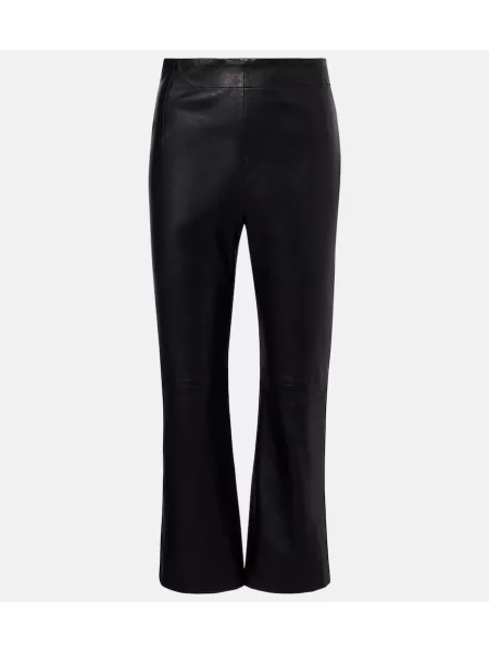 Pantaloni Nour Hammour din piele negru