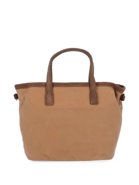 Geantă shopper Mc2 Saint Barth cu autograf maro