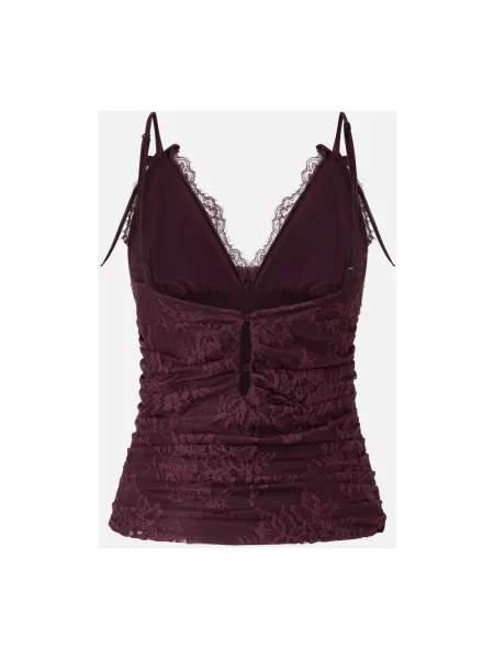 Top Pinko z dekoltem w serek czerwony