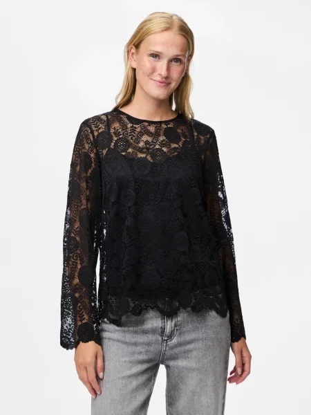 PIECES Tricou PCOLLINE' negru