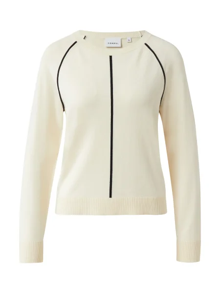 COMMA Pulover slonovina črna