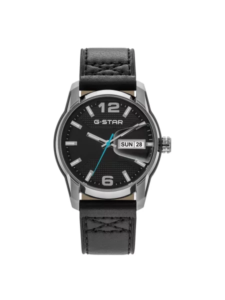 G-STAR Analogové hodinky Date watch Selvedge' černá