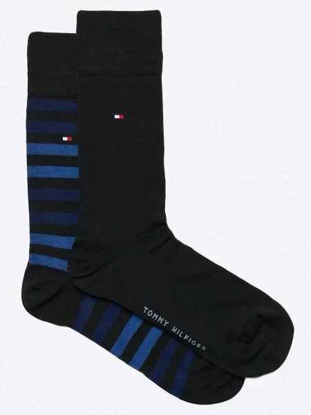 Skarpety z detalem z logo w zestawie 2 szt. model ‘DUO STRIPE SOCK’ Tommy Hilfiger granatowe