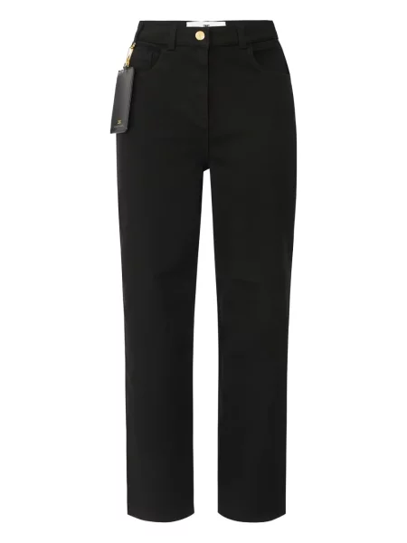 Jeansy Elisabetta Franchi z 5 kieszeniami czarne