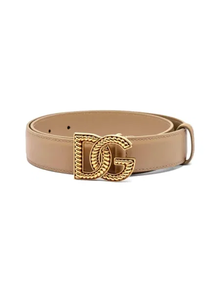 Bőr öv Dolce & Gabbana bézs
