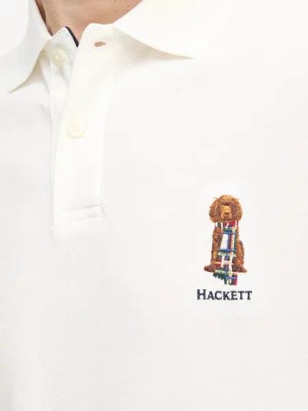 Поло Hackett London с аппликацией бежевое