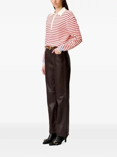 Pantaloni Claudie Pierlot din piele maro