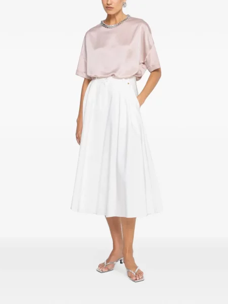 Top Nissa din satin roz