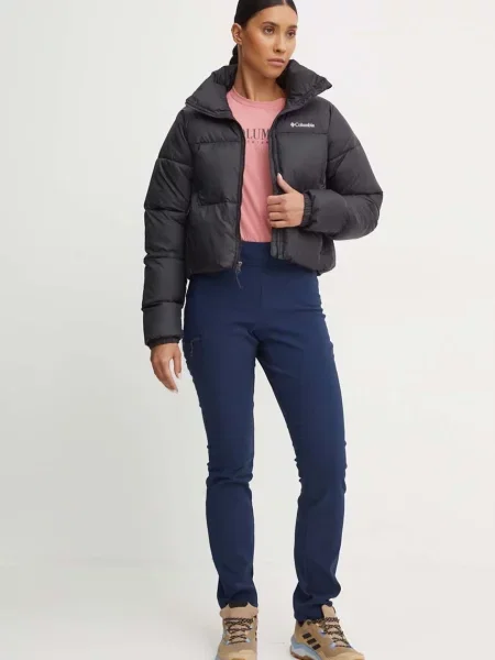 Jakna Columbia Puffect Colorblock za žene za zimu crna