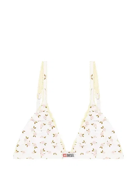 Sutien Diesel cu model floral cu imagine alb