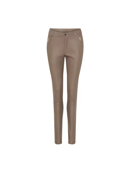 Spodnie Notyz skórzane szare