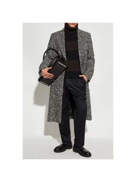 Sweter z golfem Dolce And Gabbana z kaszmiru do golfa brązowy